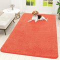 OLANLY Dog Door Mat for Muddy Paws 70x46, Absorbs Moisture and Dirt, Absorbent Non-Slip Washable Doormat, Quick Dry Chenille Mud Mat for Dogs, Entry Indoor Entryway Carpet for Inside Floor, Coral by OLANLY