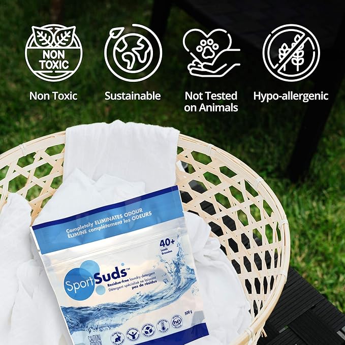Sport Laundry Detergent, Odor Eliminator Technology, Laundry Soap for Workout Clothes and Everyday Use - Sport Suds 500grams - Image 7