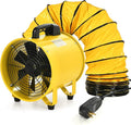 YITAHOME Utility Blower Fan 12 Inch, Two Speed Portable Exhaust Fan, Extractor Fan with GFCI Plug Automatic Power-off Protection, Ventilation Fans with 32FT Ducting for Paint Booth, Warehouse by YITAHOME