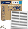 24x24 Inch (Duct Opening) Air Return Vent Cover Decorative – Premium Aluminum AC Vent Cover for Ceiling & Wall, Rustproof Grille, Ideal for Home HVAC Grille, Durable & Easy to Install by ACLAMINAIRE by LAMINAIRE