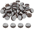 PATIKIL 24 mm Nail-on Felt Pads, 72 Pcs Round Felt Furniture Sliders Pads Heavy Duty Floor Protectors for Wooden Chair Sofa Cabinet Table Leg Feet Hardwood Floors, Brown by PATIKIL