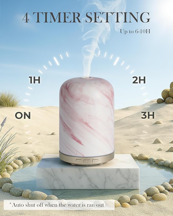 Essential Oil Diffuser – 2.4MHz Ultrasonic Aromatherapy Diffuser, Health Night Light, Timer & Auto Shut-Off, BPA-Free, 120ml Oil Diffuser for Home, Office, Spa, Yoga, Hotel - Image 2