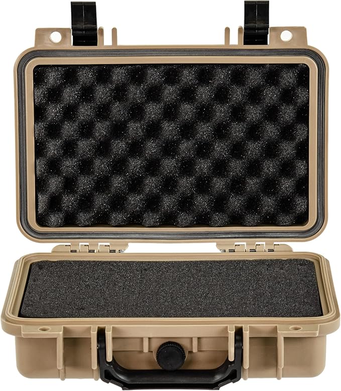 Eylar Protective Gear and Camera Hard Case Waterproof Dry Box with Foam 11.6 Inch 8.3 Inch 3.8 Inch (Tan) - Image 4