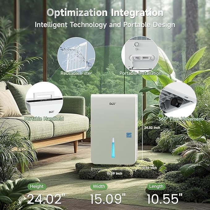 DuraComfort Dehumidifier for Basement Home with Pump,4500 Sq.ft 50 Pints With WiFi - Image 4