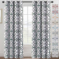 H.VERSAILTEX Blackout Curtains 84 inch Length 2 Panels Set Thermal Curtains & Drapes Window Treatment Noise Reducing Geometric Modern Grommet Living Room Curtains for Bedroom - Hunter Green and Gray by HVERSAILTEX