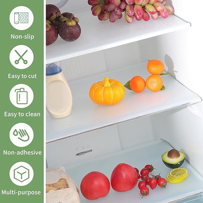 Shelf Liners 21 inch x 20 ft Shelf Liners for Kitchen cabinets nonstick Lining Drawer Mats EVA Protector for Cupboard (Clear Ribbed,21 inch x 20 ft) - Image 5
