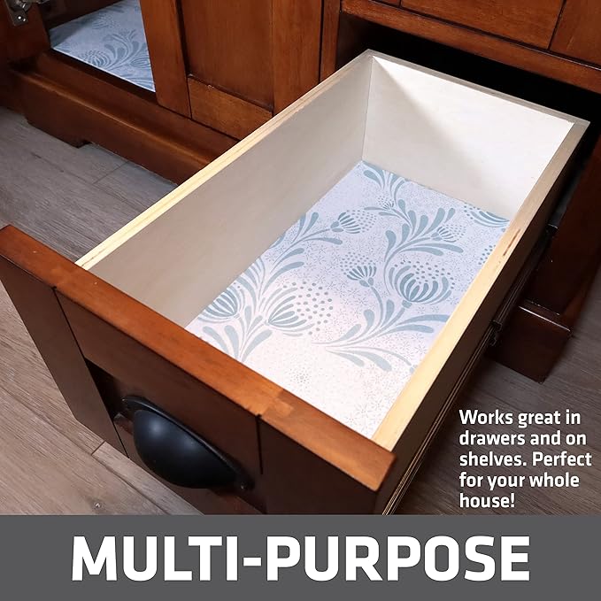 Drymate Premium XL Under Sink Mat, Waterproof Cabinet Protection Mats for Kitchen & Bathroom, Absorbent Shelf Liners, Slip-Resistant, Non-Adhesive, Machine Washable (USA Made)(24”x59”)(Light Blue) - Image 5
