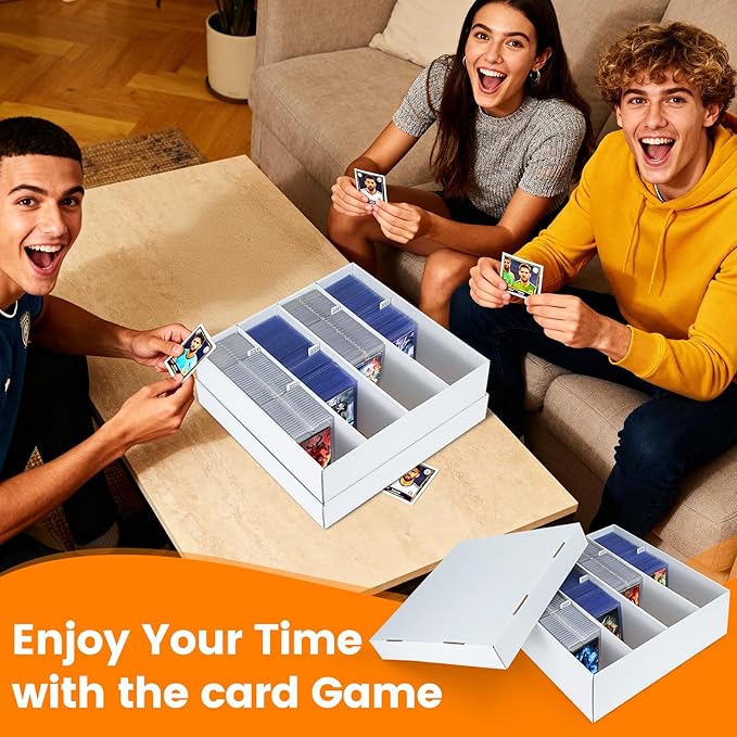 6 Pack Trading Card Storage Box - 4 Rows Divided Cardboard Case, Compatible with Top Loader One Touch for Sports Card Storage - Image 6
