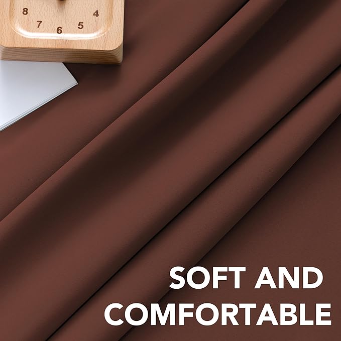 H.VERSAILTEX Blackout Curtains Thermal Insulated Window Treatment Panels Room Darkening Blackout Drapes for Living Room Back Tab/Rod Pocket Bedroom Draperies (2 Panels, Rust, 52 x 96 Inch) - Image 5