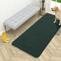 OLANLY Dog Door Mat for Muddy Paws 54x24, Absorbs Moisture and Dirt, Absorbent Non-Slip Washable Doormat, Quick Dry Chenille Mud Mat, Entry Indoor Entryway Carpet for Inside Floor, Blackish Green by OLANLY