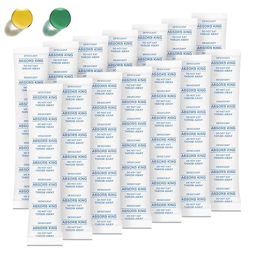 Silica Gel Packets – 10 Gram 150 Packs Moisture Absorbers for Food Storage, Premium Silica Packets with Color Indicating, Desiccant Packs for Spices, Dried Fruit, Jewelry, Shoes, Electronics, Tool Box by ABSORBKING
