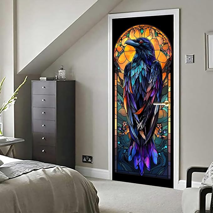 3D Door Stickers, Peel and Stick Vinyl Wallpaper, Self-Adhesive Mural Door Cover for Home Decor 30.3" W x 78.7" H - Image 6