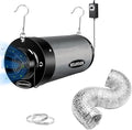 MELONFARM Air Filtration Kit 6", Built-in 14cm Fan Low Nois Carbon Filter with 12-Speed Controller, 8' Ducting, Cooling & Ventilation System for Grow Tents, Indoor Gardening, Hydroponics 6“x13.4" by MELONFARM
