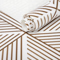 FIFTY FEET 12"x120" Non-Adhesive Shelf Liner for Kitchen Cabinets and Drawers, Washable Non-Slip PVC Cabinet Liner (Brown Modern)(1 Roll) by FIFTYFEET