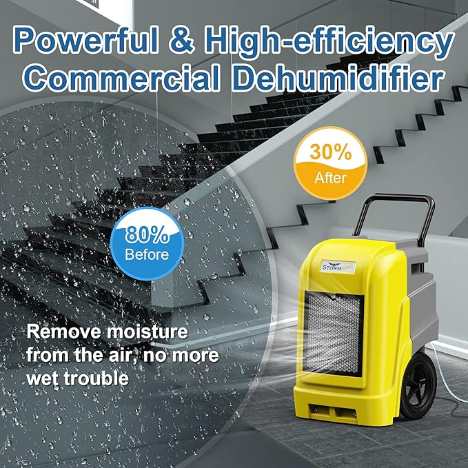 AlorAir Commercial Dehumidifier with Pump Drain Hose, 190 Pints Smart WiFi Industrial Dehumidifiers Large Capacity for Basements, Garages, Mall & Job Sites, 5 Years Limited Warranty - Image 5