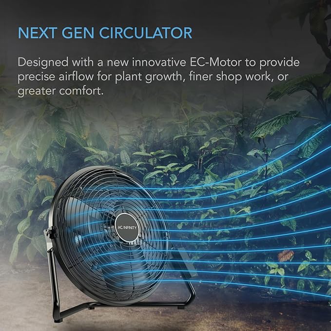 AC Infinity CLOUDLIFT S14, Industrial Wall Fan 14” with Wireless 10-Speed Controller, EC-Motor High-Velocity Shop Fan Floor Stand or Wall Mount, for Hydroponics, Greenhouses, Workshop Circulation - Image 2