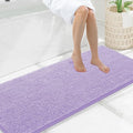Smiry Luxury Chenille Bathroom Rugs 59x20, Extra Soft and Absorbent Shaggy Bath Mat, Machine Washable, Non-Slip Plush Carpet Runner for Tub, Shower, and Floor, Home Decor Accessories, Purple by Smiry