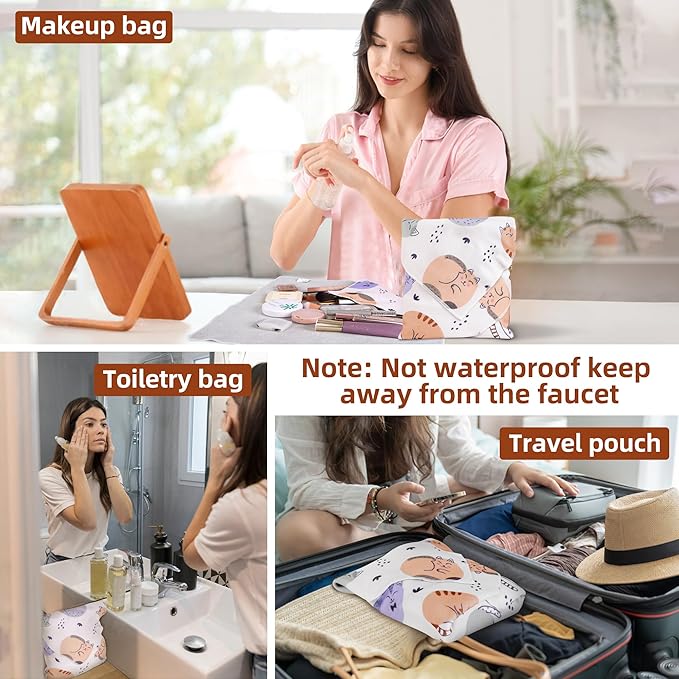 Self-Adhesive Magic Cloth Makeup Bag, Portable Protective Cosmetic Pouch for Beauty Essentials, Camera Lens Wrap for DSLR Camera, Phone, Accessories - Image 3