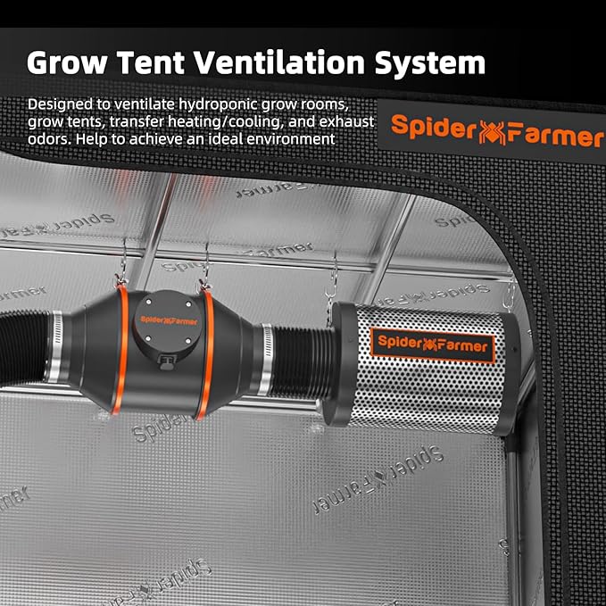 Spider Farmer Grow Tent Complete System 4x2 SF-2000 LED Grow Light with Samsung LM301H EVO Diodes & Dimmable Lights 47" x 24" x 71" Grow Tent 4 Inch Inline Fan Filter with GGS Smart Controller - Image 7