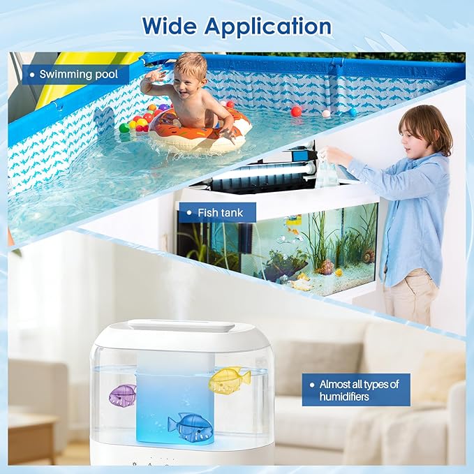 12 Pack Humidifier Cleaning Fish, Humidifier Cleaner for Most Humidifiers + Fish Tanks, Demineralization Cartridge to Purifie Water, Prevent Hard Water Build-Up, Reduce Scale to improve Humidification - Image 8