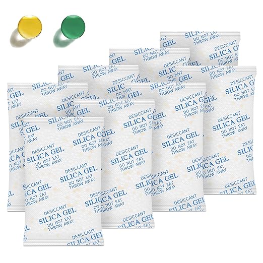 Silica Gel Packets – 50 Gram 35 Packs Desiccant Packs, Moisture Absorbers for Food Storage with Color Indicating, Food Grade Silica Packets for Foods, Seeds, 3D Filaments, Electronics, Safes by ABSORBKING