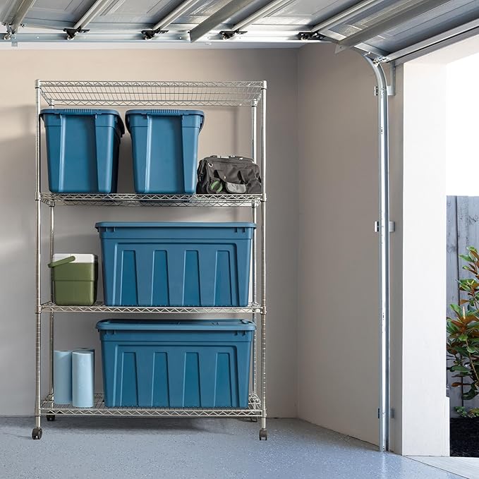 IRIS USA 20 Gallon Eco-Friendly Heavy Duty Storage Totes with Easy-Grip Handles, 4 Pack - Large Bins with Lids Garage Organizing Tubs, Durable Stackable Utility Containers, Made in USA - Navy - Image 8