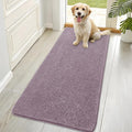 OLANLY Dog Door Mat for Muddy Paws 70x35, Absorbs Moisture and Dirt, Absorbent Non-Slip Washable Doormat, Quick Dry Chenille Mud Mat for Dogs, Entry Indoor Entryway Carpet for Inside Floor, Deep Plum by OLANLY