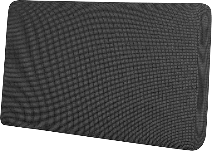 Easy-Going Stretch Loveseat Cushion Cover Sofa Cushion Furniture Protector Sofa Seat Sofa Slipcover Sofa Cover Soft Flexibility with Elastic Bottom(Loveseat Cushion, Dark Gray) by Easy-Going