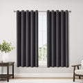 ChrisDowa Blackout Curtains 70 inches Wide for Bedroom - 2 Panels Set Extra Wide Grommet Thermal Insulated Room Darkening Curtains for Living Room (Dark Grey, 70 x 63 Inch) by ChrisDowa