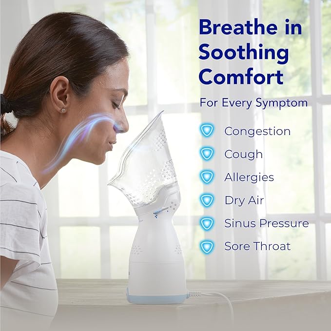 Vicks Sinus Inhaler, New & Improved Non-Medicated Steam Inhaler for Sinus Relief, Allergies, Congestion & Colds, Vocal Steamer, Soothes Nasal & Throat Passages, Works with VapoPads (1 Included) - Image 6