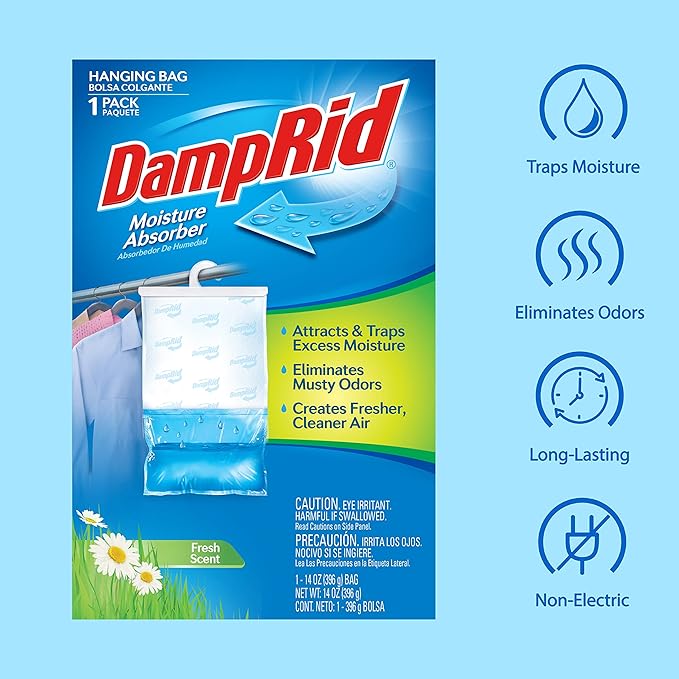 DampRid FG80 Fresh Scent Hanging Moisture Absorber ,6-Pack - Image 6