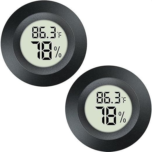 2 Pack Mini Hygrometer Thermometer Gauge Indoor/Outdoor Digital LCD Monitor Humidity Meter for 3D Printers Reptile Terrarium Humidor Jars Fahrenheit/Celsius(℉/℃) by DWEPTU - Image 7