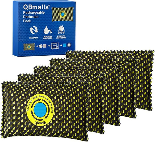 100g Rechargeable Desiccant Pack of 5,Moisture Absorber for Storage,Gun Safes,camper and Cars,Desiccant Dehumidifier for Closets,Drawer,Luggage and Small Spaces by QBmallsbuynow