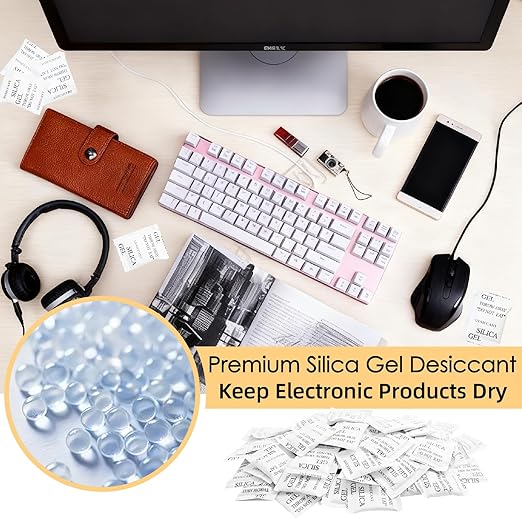 100-Pack 5Gram Silica Gel Packets - Desiccant Packs for Storage, Moisture Absorbers for Electronic Products, Jewelry, Cameras, Clothes, Books, Iron Tools, Precision Instruments - Image 5