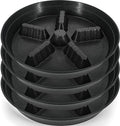 4 Pack Plant Saucer 14 inch, Plastic Plant Saucers for Indoors, Raised Middle Plant Trays for Pots, Water Tray for Plants, Plant Stand Water Catcher Tray, Pot Saucers for Plants by Unknown