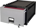 Storex 24-Inch Archive Locking Storage Box for Legal Size Files, Black/Grey (61155U01C) by Storex