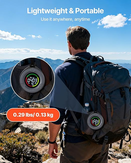 VEVOR Carbon Dioxide Monitor, CO2 Controller with Temperature and Humidity Display, NDIR Sensor Carbon Dioxide Detector, for Outdoors, Home, Office, Car, Lightweight & Portable - Image 3