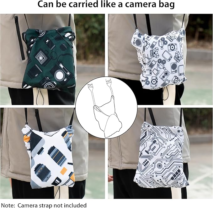 Camera Wrap, Anti-Scratch Lens Protective Wrap pouche, Magic Self-Adhesive Cloth, Universal Storage Cloth for DSLR, Smartphones, Laptops, electronics,Cosmetic,whatever you need to protect - Image 4