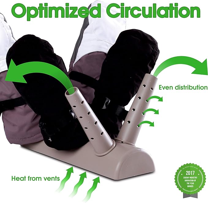 Green Glove Dryer for Hats, Gloves, Shoes & More (Eco Dryer Tan W/2 Extension Nozzles) - Image 5