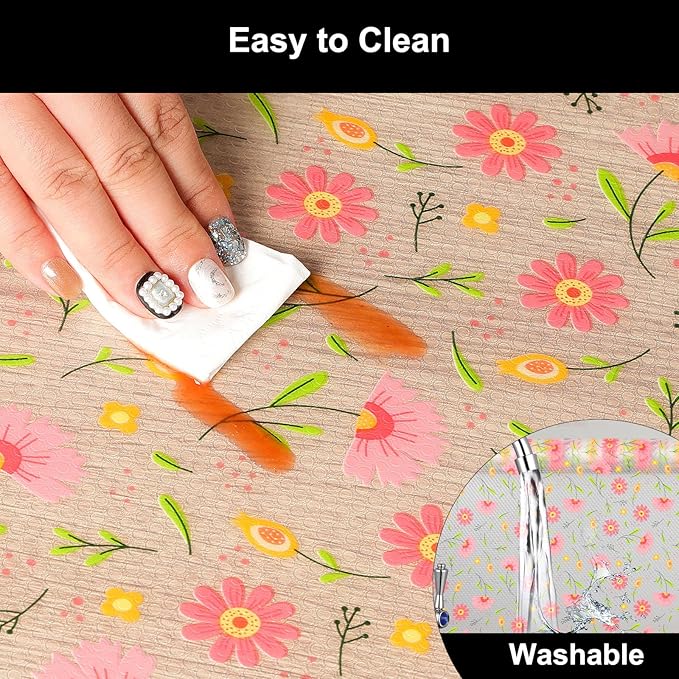 Cooyes Shelf Liner – Premium Non-Adhesive Cabinet & Drawer Liner for Kitchen – Waterproof Shelf Paper with Modern Pattern – Durable EVA Cabinet Mat – Easy to Cut （24" W x 240" L） - Image 6