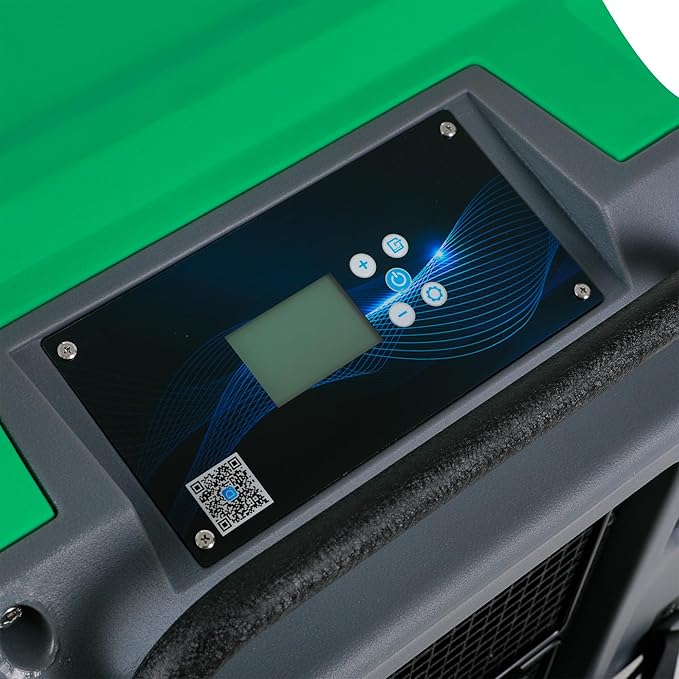 MOUNTO 310 Pints LGR Commercial Dehumidifier with Built-In Pump and Drain Hose – Portable, Heavy-Duty Dehumidifier with Wheels for Basements, Garages, Home, and Job Sites (Green) - Image 6