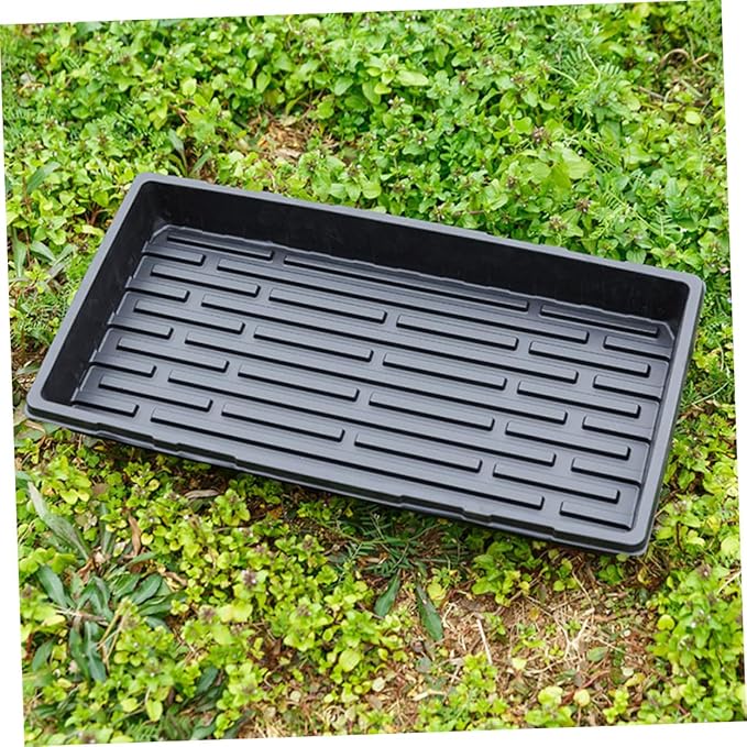 Thick Plastic Seedling Starter Tray for Greenhouse 3pcs Plant Grow Trays Drainage Holes for Vegetable Planting and Germination - Image 2