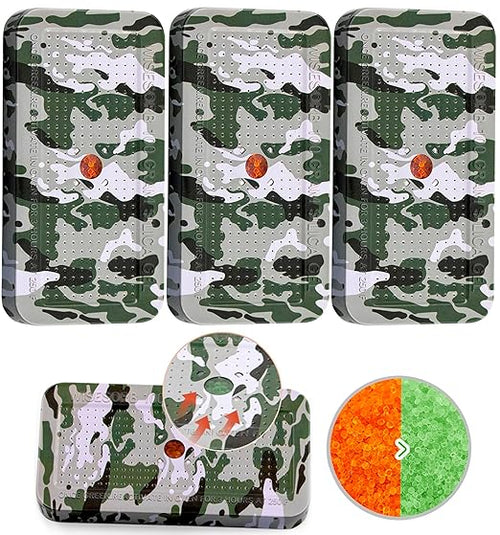 100 Gram Camouflage Gun Safe Dehumidifier Silica Gel Canister Rechargeable Dehumidifier Desiccant Reusable Indicating Desiccant Moisture Absorber with Visible Window [3PACK] by Wisesorb