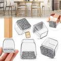 24PCS Square Chair Leg Floor Protectors, Furniture Sliders, Chair Leg Protectors for Hardwood Floors, Non-Slip Felt Furniture Pads, Silicone Cap Covers to Protect Floors, (Fit 0.75" - 1.1") by Indemo