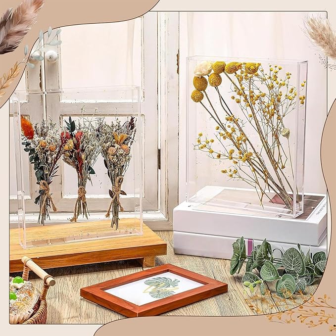 Memory Case - All Clear Acrylic Frame, Lightweight Desktop Organizer | Multifunctional Storage Solution for Keepsake Presentation, Pictures Souvenirs Crafts Collectibles Cards Postcards Display - Image 7