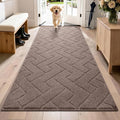 PURRUGS Dirt Trapping Door Mat 32" x 70", Non-Slip Machine Washable Entry Rug, Dog Doormat, Indoor Front Door Mat, Super Absorbent Entryway Rug for Muddy Shoes & Paws, Grayish Brown by PURRUGS