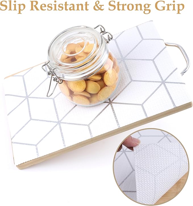 Shelf Drawer Liner Non Slip 10 Inch Wide X 20 Ft Non Adhesive Kitchen Cabinet Paper Liner Waterproof Pantry Shelves Closet Liner Strong Grip Refrigerator Cupboard Bathroom Shelf Mat Under Sink - Image 5