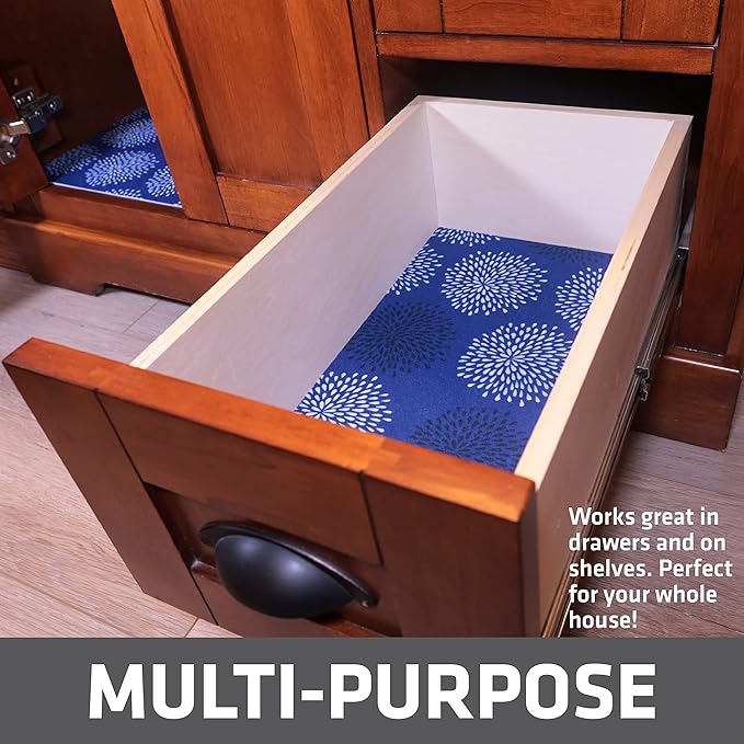 Drymate Premium XL Under Sink Mat, Waterproof Cabinet Protection Mats for Kitchen & Bathroom, Absorbent Shelf Liners, Slip-Resistant, Non-Adhesive, Machine Washable (USA Made)(24”x59”)(GoodBlue) - Image 5