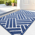 OLANLY Indoor Door Mat, 36x24 Inch, Dirt Resistant and Absorbent, Non-Slip Rubber Backing Floor Mats, Easy Clean Low-Profile Doormat for Entryway, Front Door, and Inside Entrance, Navy by OLANLY