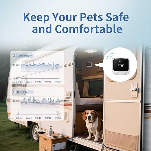 Frigga 4G Cellular & WiFi Temperature Humidity Monitor, 2 Years Subscription Included, Remote Temperature Sensor with App, Email, Voice Alerts for RV, Pets Safety, Vacation Home Monitoring, S0 - Image 7